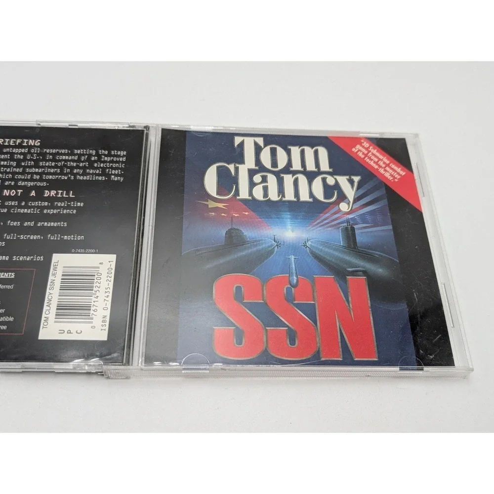 Tom Clancy SSN Submarine Combat PC Game CD-ROM Windows 95 98 ME Tested